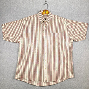 Vtg Burberrys of London Men XL Button Down Short Sleeve Shirt Classic Colorway